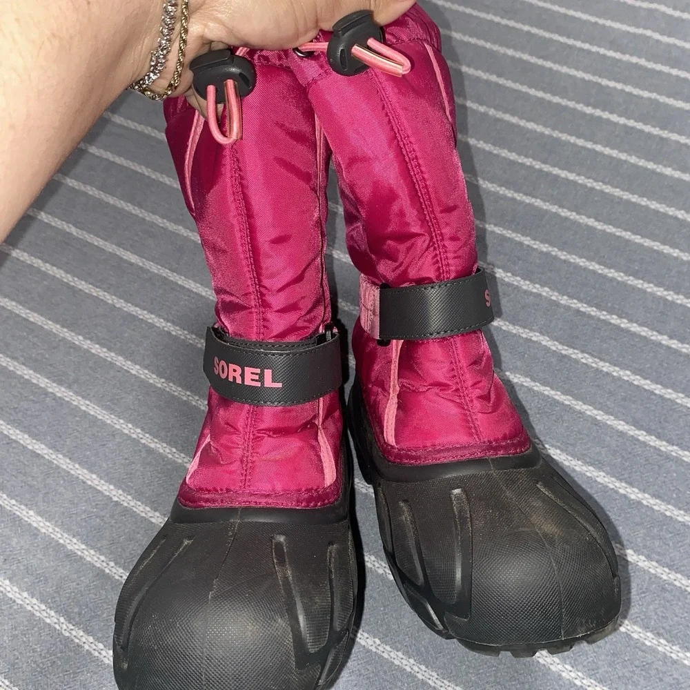 Sorel Girls 3 Pink Duck Insulated Boots Winter